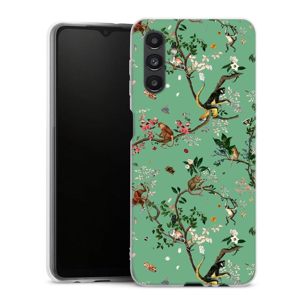 Coque Samsung Galaxy A04S Monde des singes vert